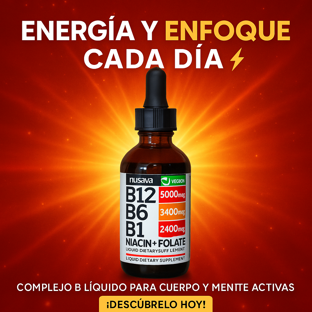 🔥 Vitamina B12 Líquida | Energía, Enfoque y Rendimiento Mental ⚡🧠💥